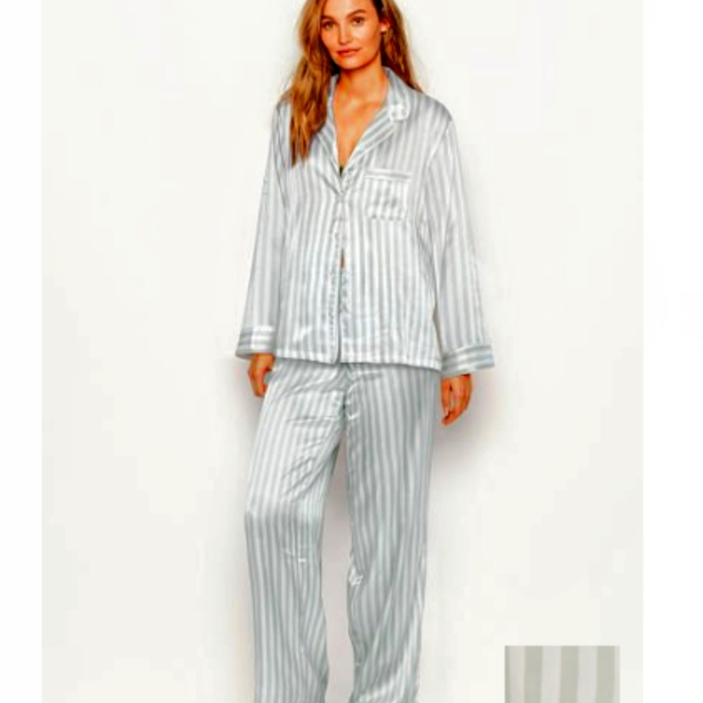 VICTORIA'S SECRET Satin Long PJ Set